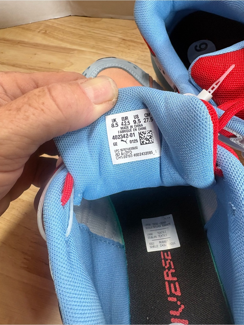 Puma Men's Gradient Athletic Sneakers - Light Blue, Red & Peach - Picture 2 of 9